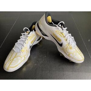 Nike Alpha Huarache Elite 3 Low PRM Gold Baseball Cleat CV3553-101 Men's Size 15